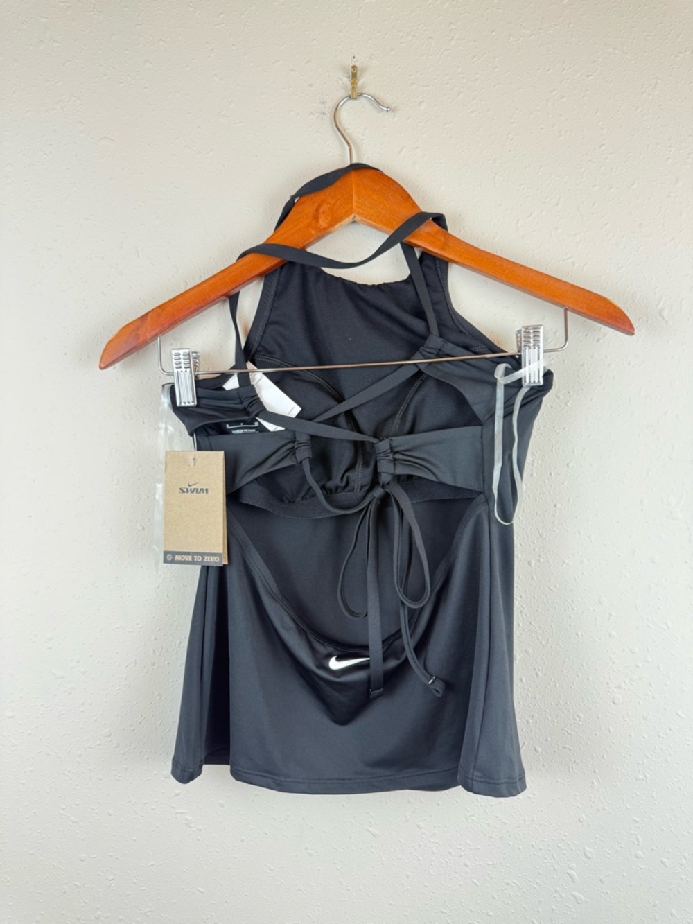 Nike Swim Women’s Lace Up Hi Neck Tankini Top Size Small NWT - Picture 7 of 11